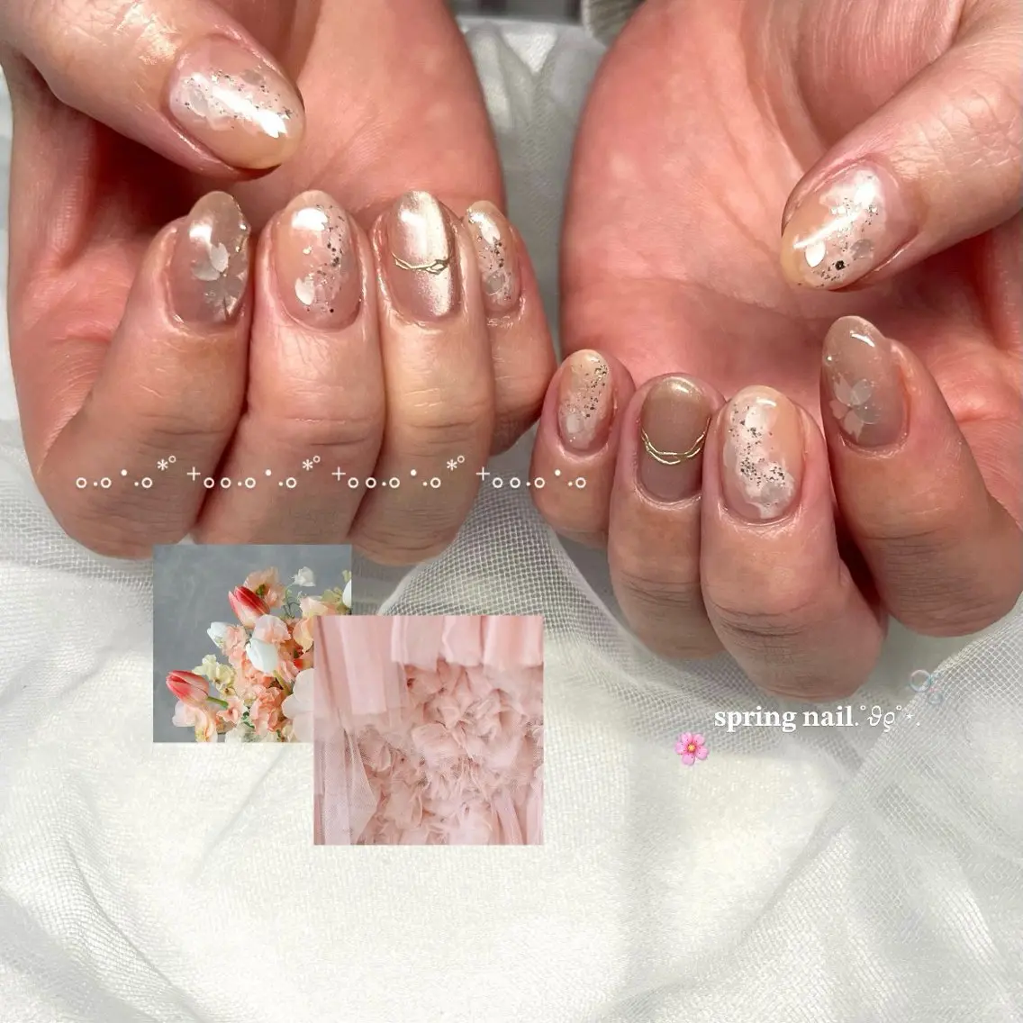 ネイル 長さ出し フラッシュネイル ジェルネイル マグネットネイル 持ち込み ハンドネイル 🌷Gemini nami🌷のネイルデザイン