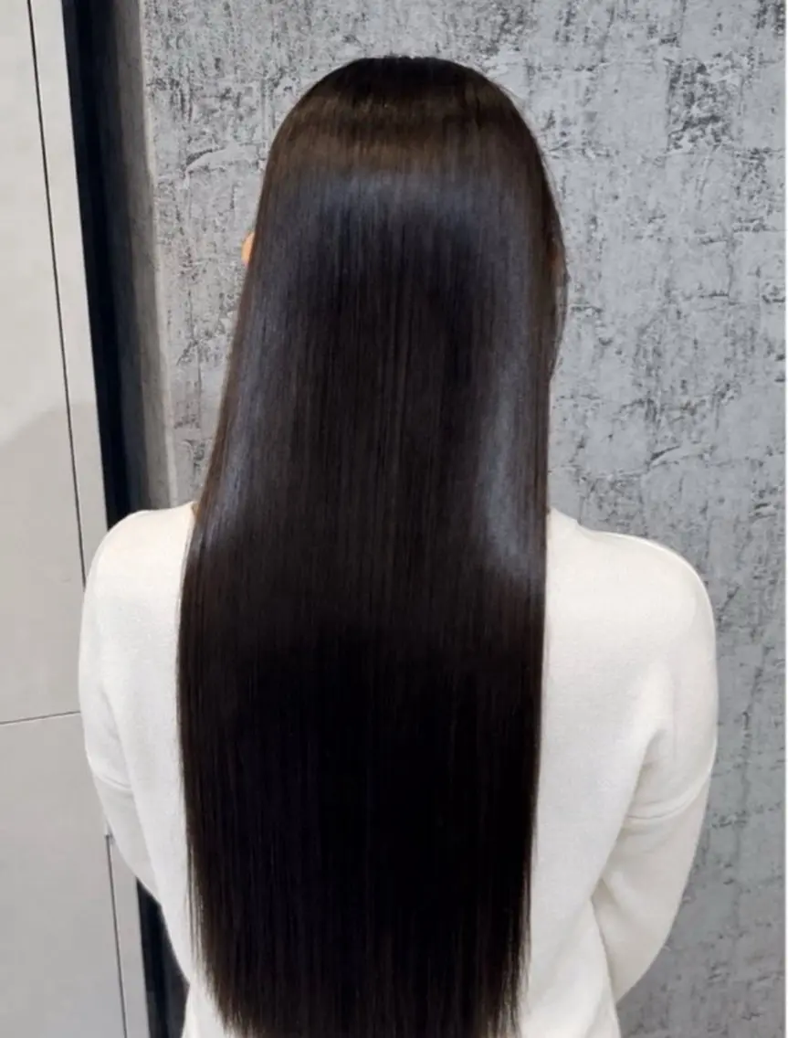 セミロング カラー 縮毛矯正 ✨髪質改善カラー✨ ななみのヘアスタイル