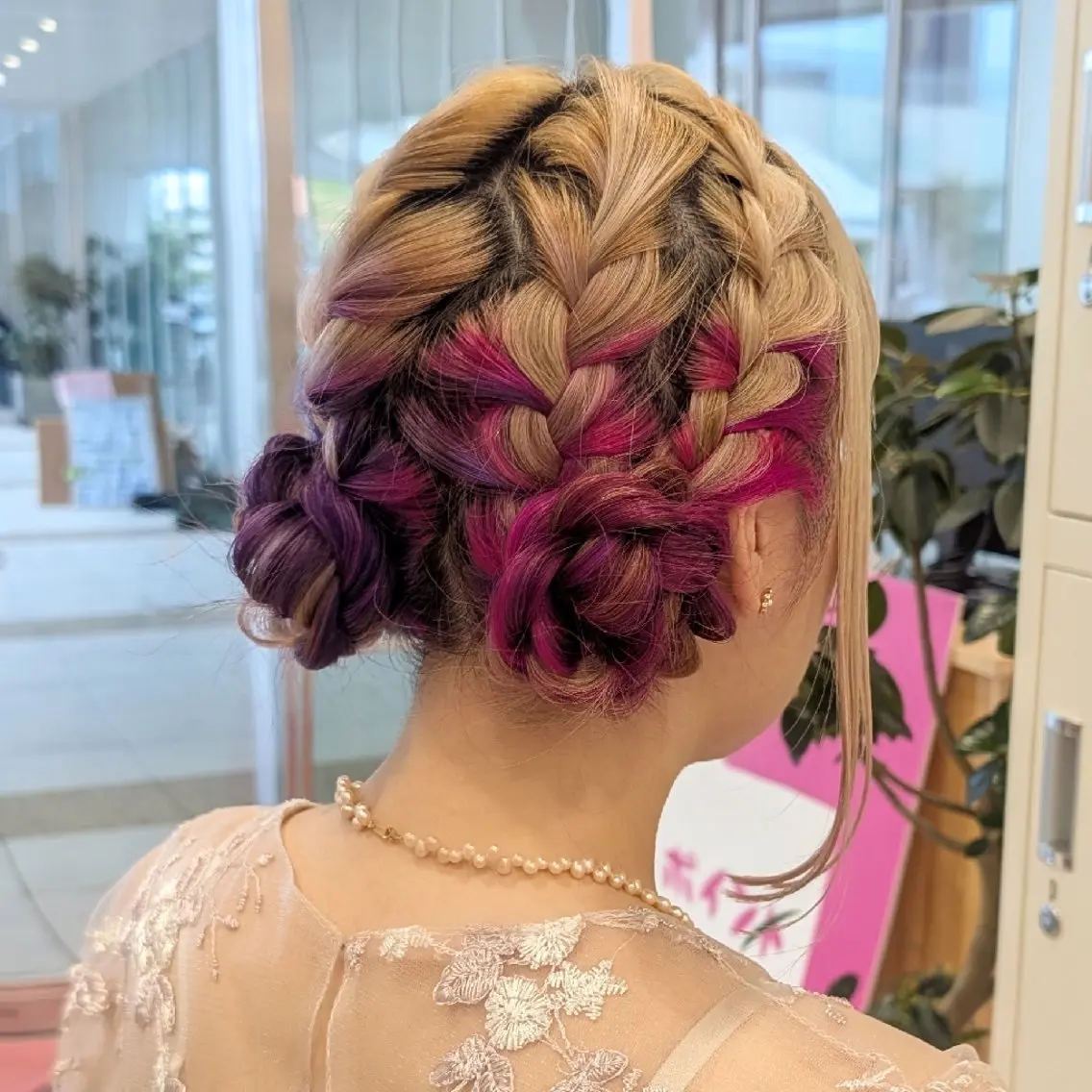 ロング ヘアアレンジ 彩桜/アレンジ/艶 カラー/小顔カット✂のヘアスタイル
