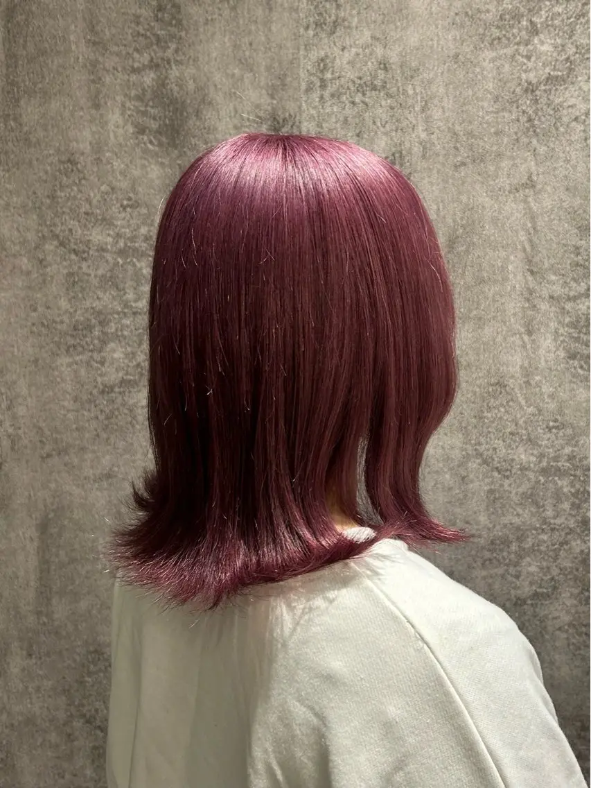 ミディアム カラー ピンクカラー 太田 鈴佳のヘアスタイル