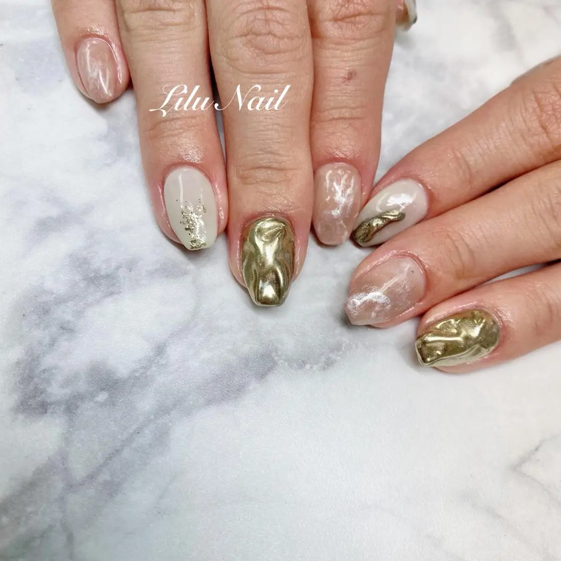 ネイル ニュアンスネイル モチの良さ◉ フィルインネイル♡のネイルデザイン