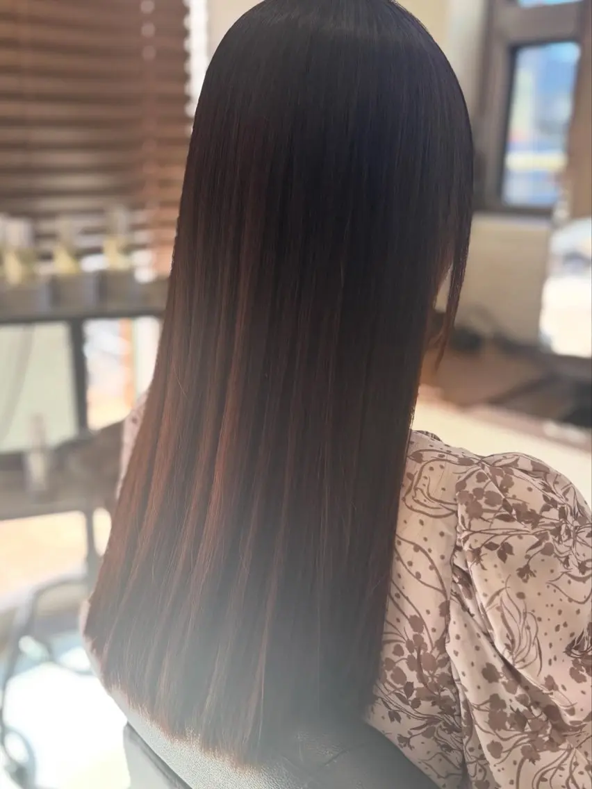 ロング 縮毛矯正 💛 みおのヘアスタイル