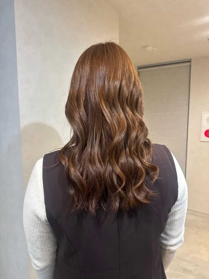 セミロング ヘアカラー AMATORA SPA/福井美悠のヘアスタイル