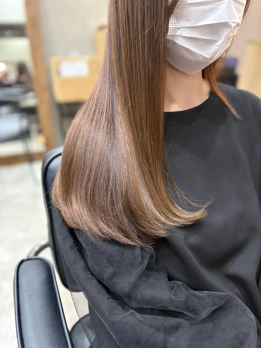 ロング レイヤーカット かわうち れなのヘアスタイル