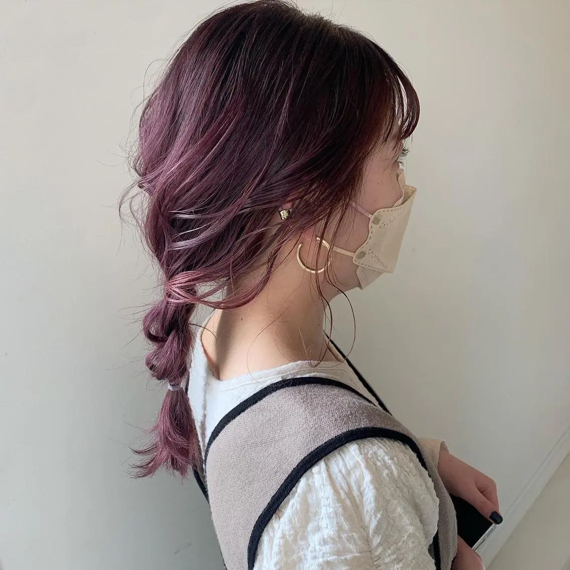 ミディアム カラー 本間 結衣のヘアスタイル