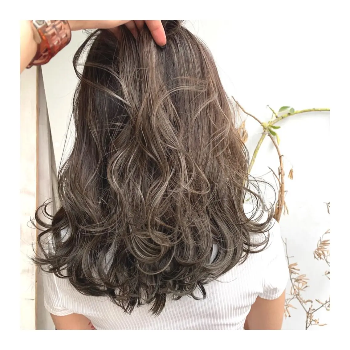 ロング カラー ヘアカラー あべ ゆうかのヘアスタイル