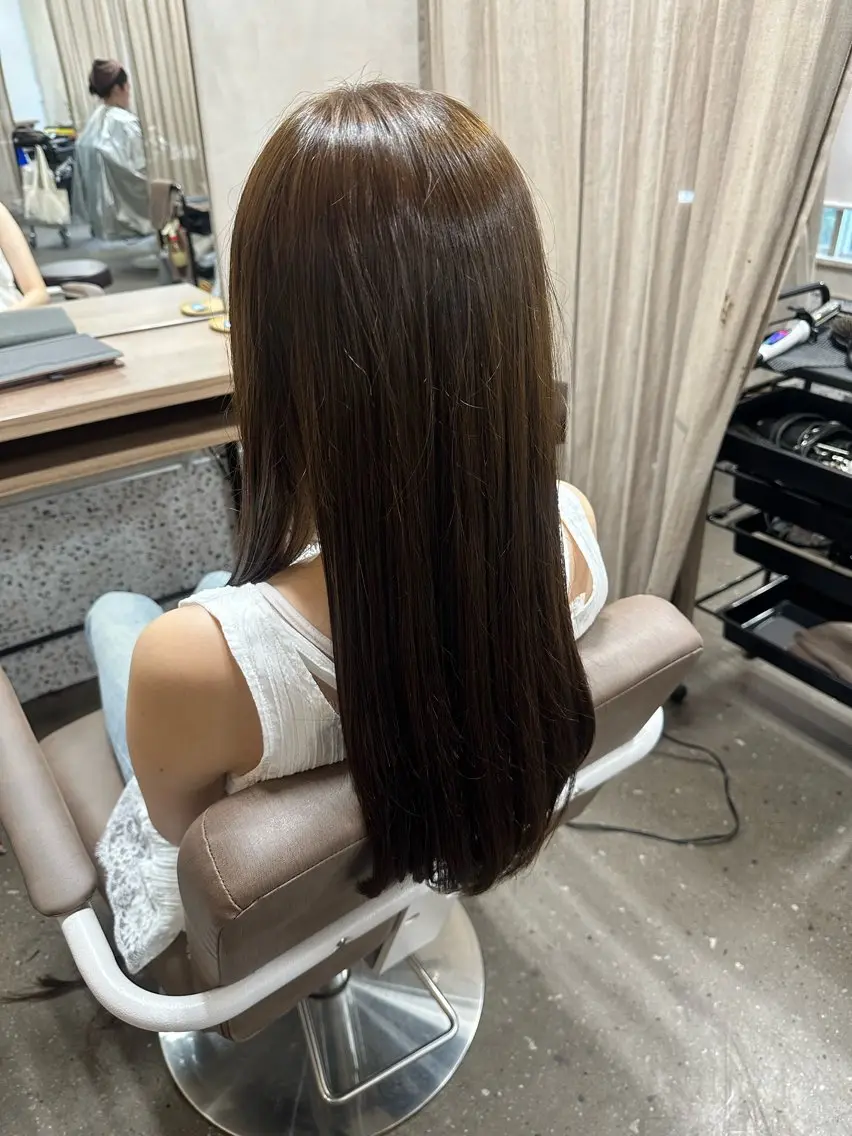 ロング カット ヘアカラー トリートメント ❤️可愛いハイトーン ならMINATOのヘアスタイル