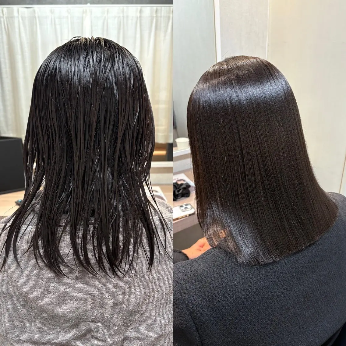 ミディアム 縮毛矯正 トリートメント ANDIAMO栄／ chisatoのヘアスタイル