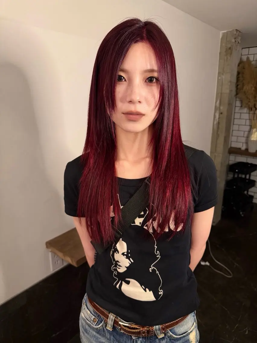 ロング ヘアカラー トリートメント ヘッドスパ ヘアセット 暖色/ハイライト 海碧のヘアスタイル