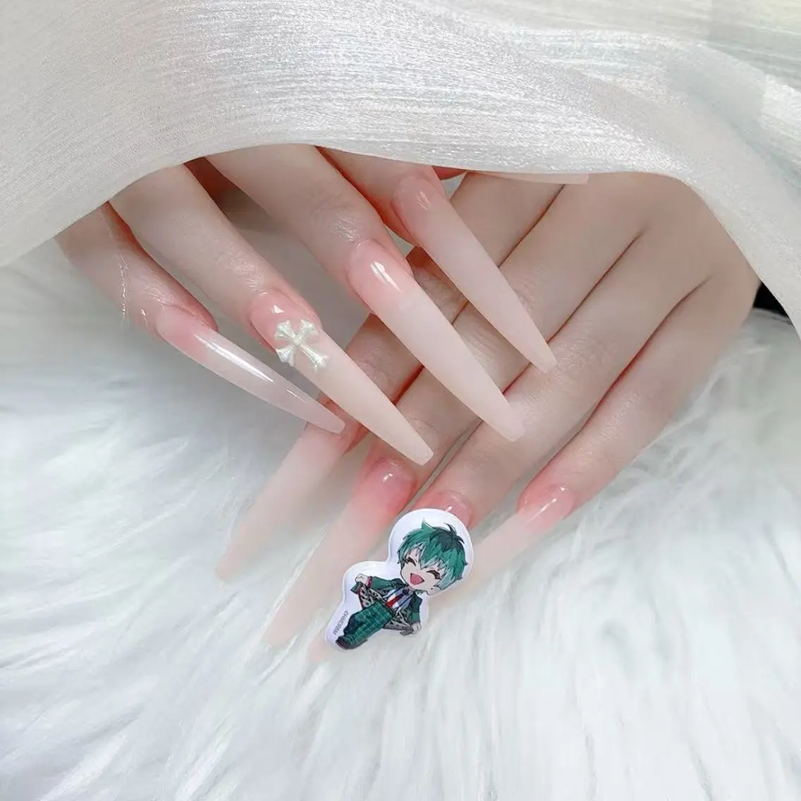 ネイル アニマル柄 チークネイル フラッシュネイル フラワーネイル フットネイル ハンドネイル B·U Nail大宮 長さだし専門店のネイルデザイン