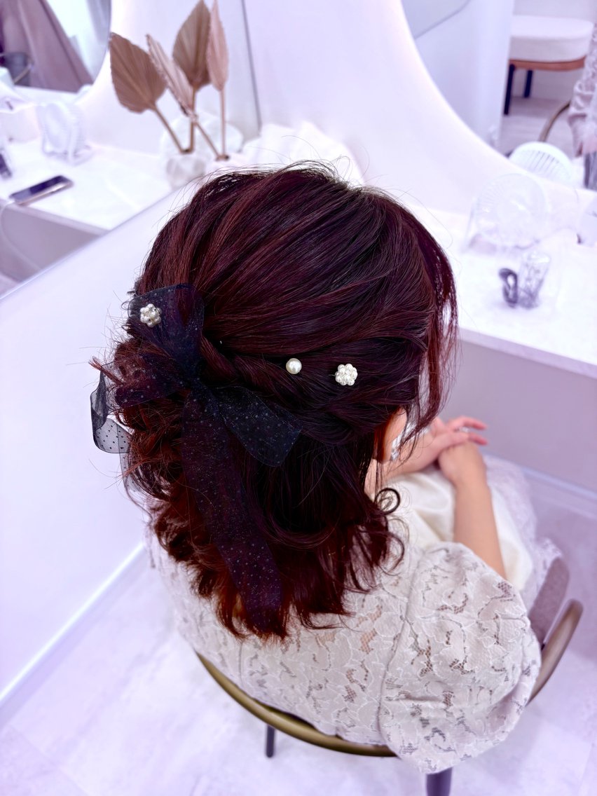 セミロング ヘアアレンジ キッズ ヘアセット ヘアセット／六本木 Yukaのヘアスタイル