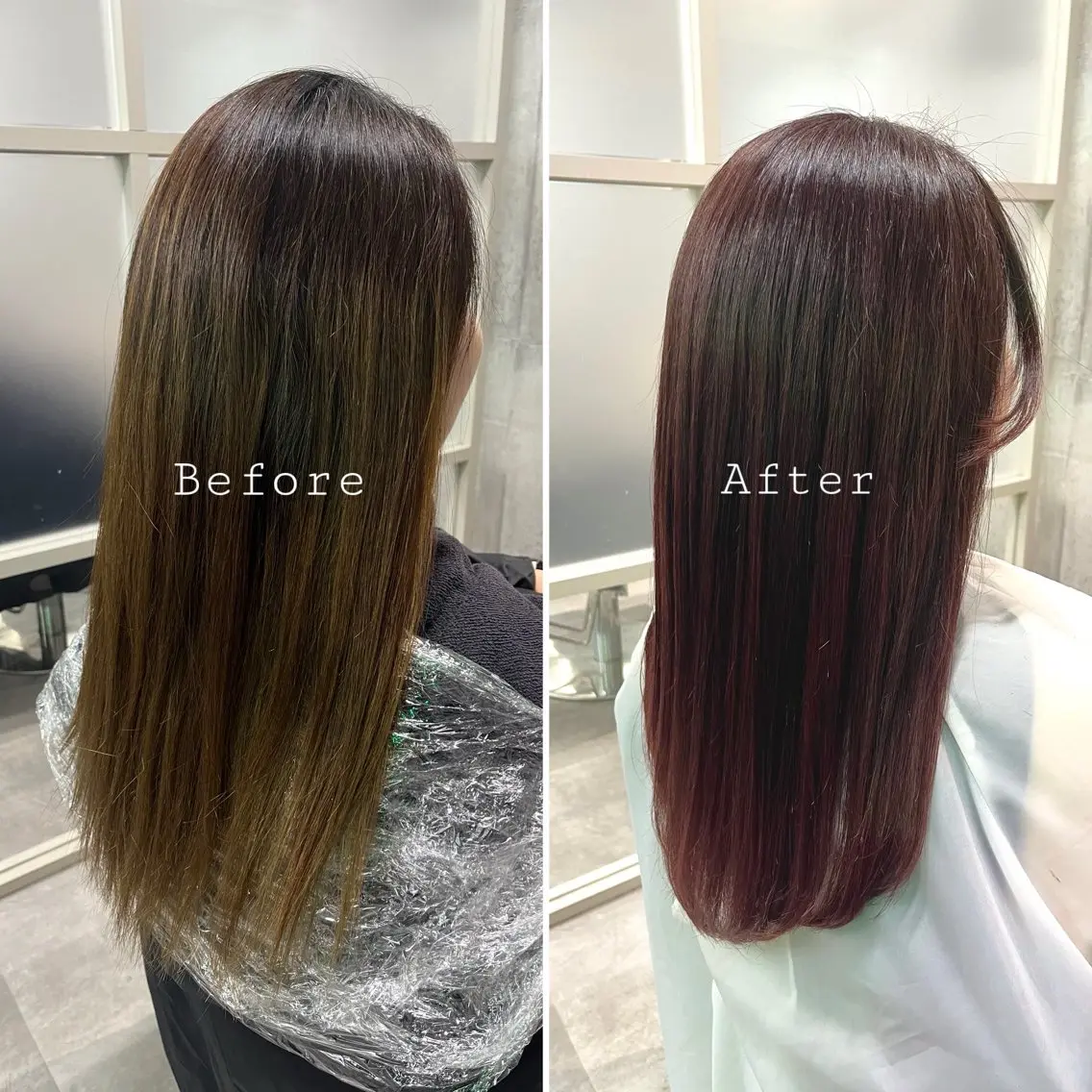 ミディアム カラー カット ヘアカラー トリートメント 🤲ヘッドスパ🤲 たにぐちあつし🤲のヘアスタイル