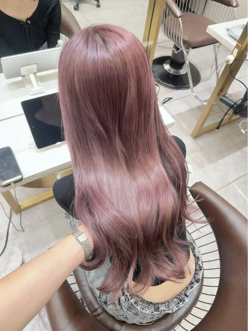 セミロング カラー ヘアアレンジ ヘアカラー トリートメント 天神/ブリーチ/ ブリーチなしカラーのヘアスタイル