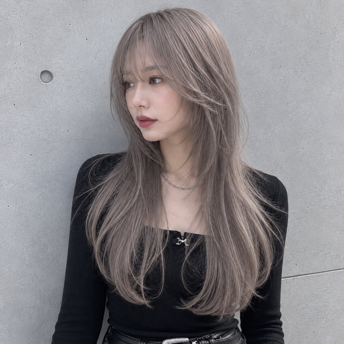 ロング レイヤー✖️グレー ジュSOGO🩶のヘアスタイル