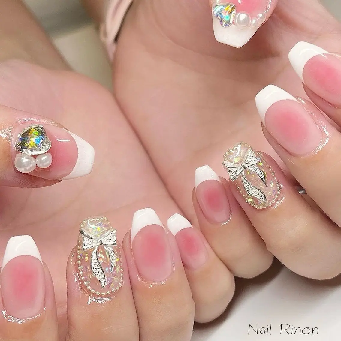 ネイル ガーリー ハンドネイル Nail Rinonのネイルデザイン