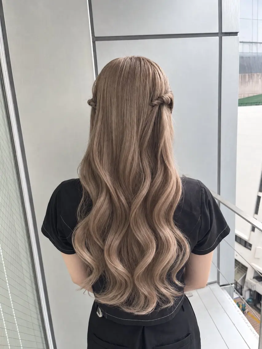 ロング ヘアアレンジ ヘアセット ブリーチなしWカラー ✨ヘアセット特化のヘアスタイル