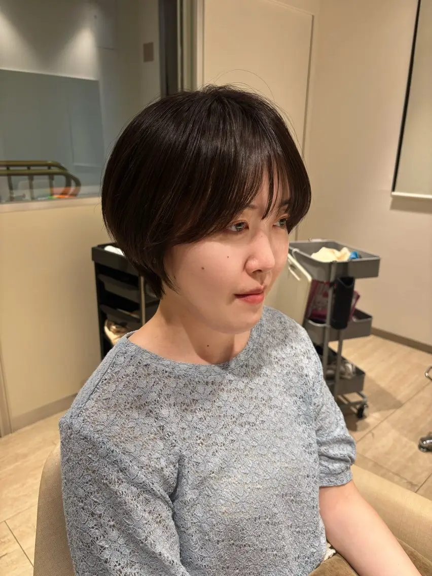 ショート カラー 透明感カラー グレージュ くびれヘア ショートヘア カット ヘアカラー 🌸SAORI ショート/カラー🌸のヘアスタイル