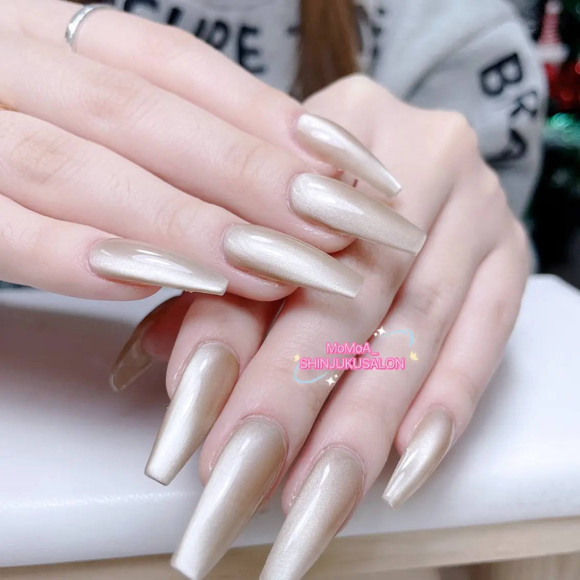 ネイル 成人式 ジェルネイル ネイルチップ ハンドネイル MoMoA Nail ネイル長さ出し専門店のネイルデザイン