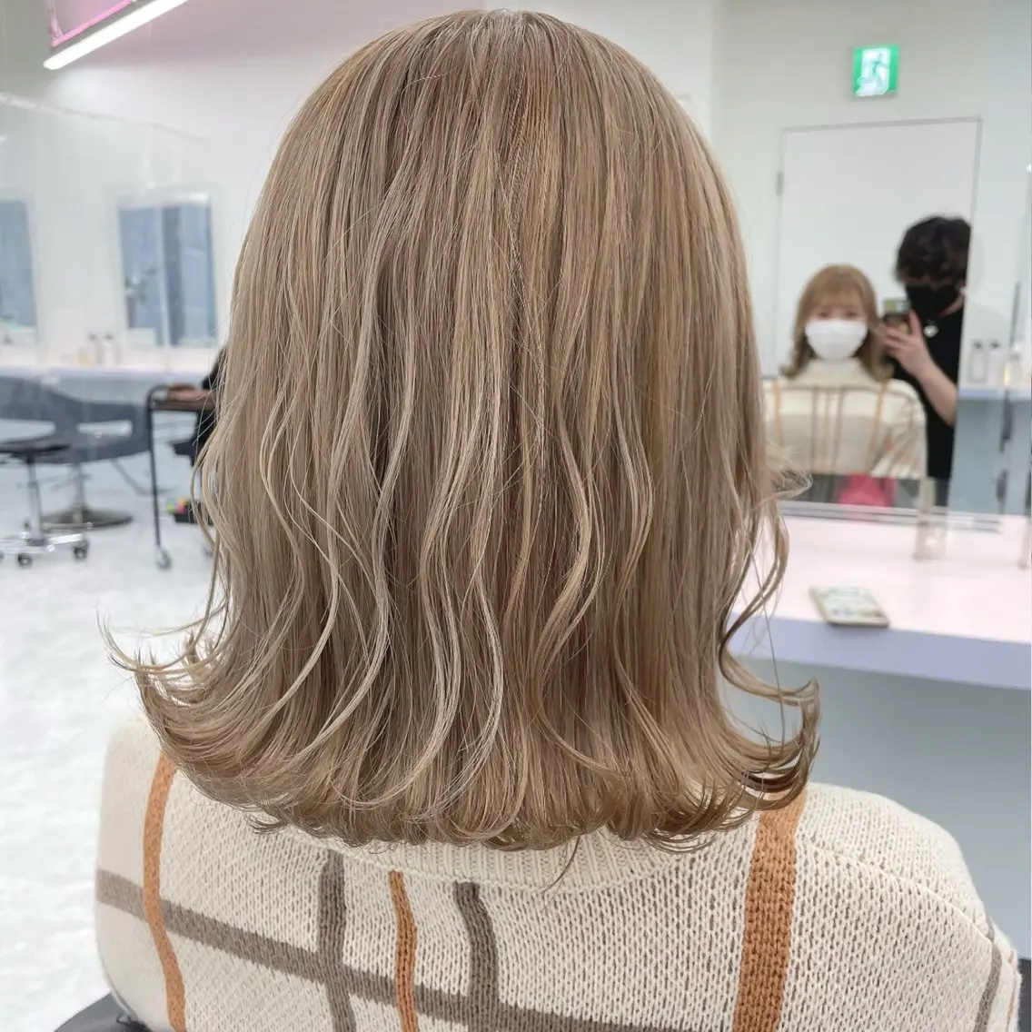 ミディアム カラー パーマ ヘアアレンジ メンズ 🤍透明感カラー🤍 似合わせ🤍AINEのヘアスタイル