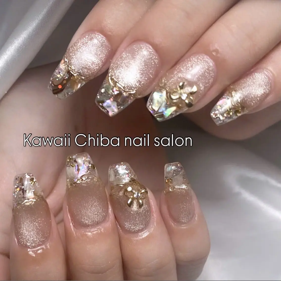 ネイル 長さ出し フレンチネイル ジェルネイル ガーリー 韓国ネイル Kawaii Chiba nailのネイルデザイン