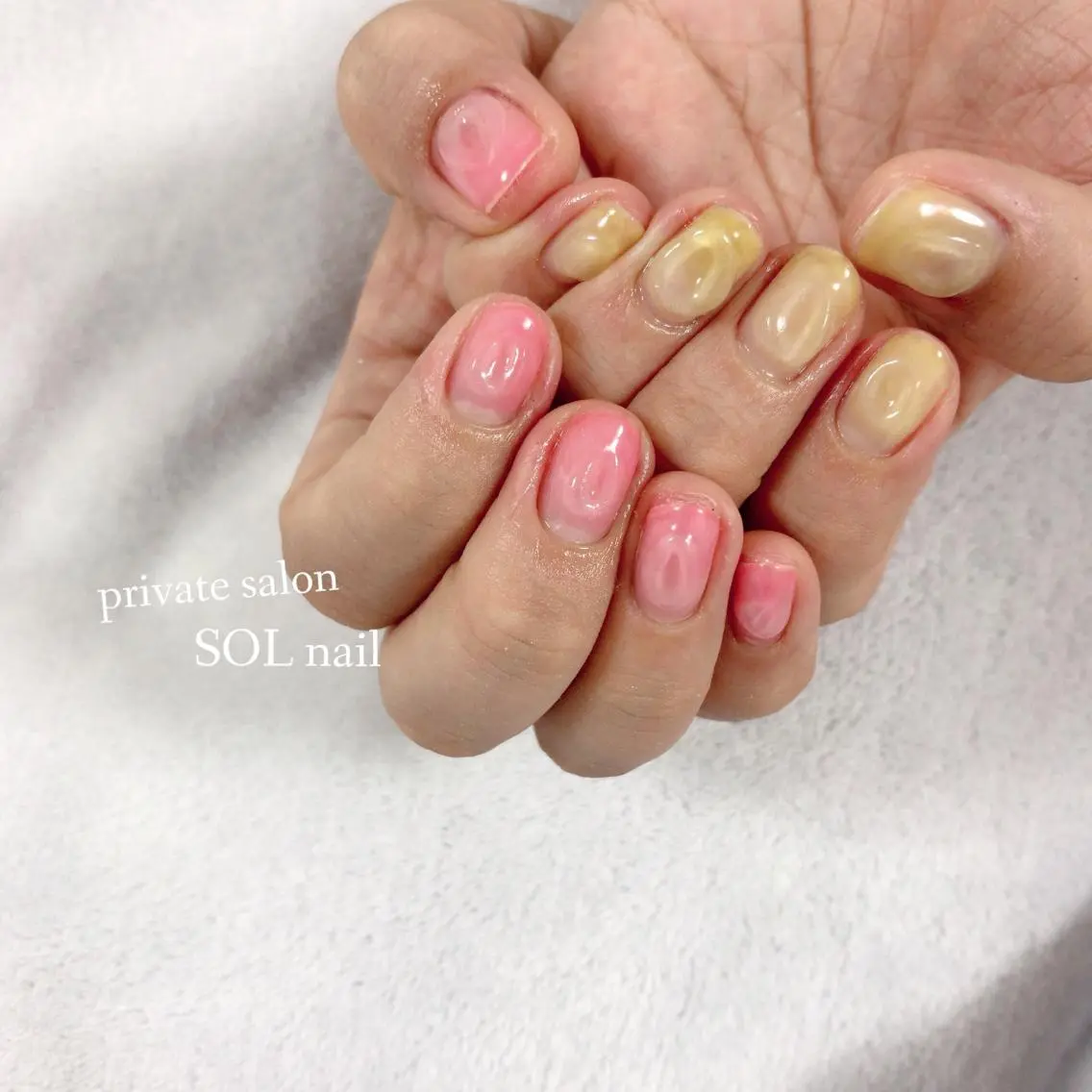 ネイル アートネイル ニュアンスネイル ハンドネイル SOL NAILのネイルデザイン