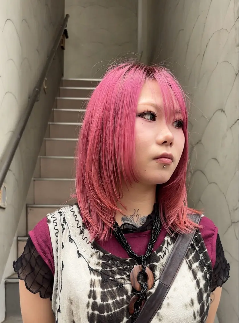 ミディアム カラー カット ヘアカラー トリートメント 暖色カラー/ パーマ/ケイゴのヘアスタイル