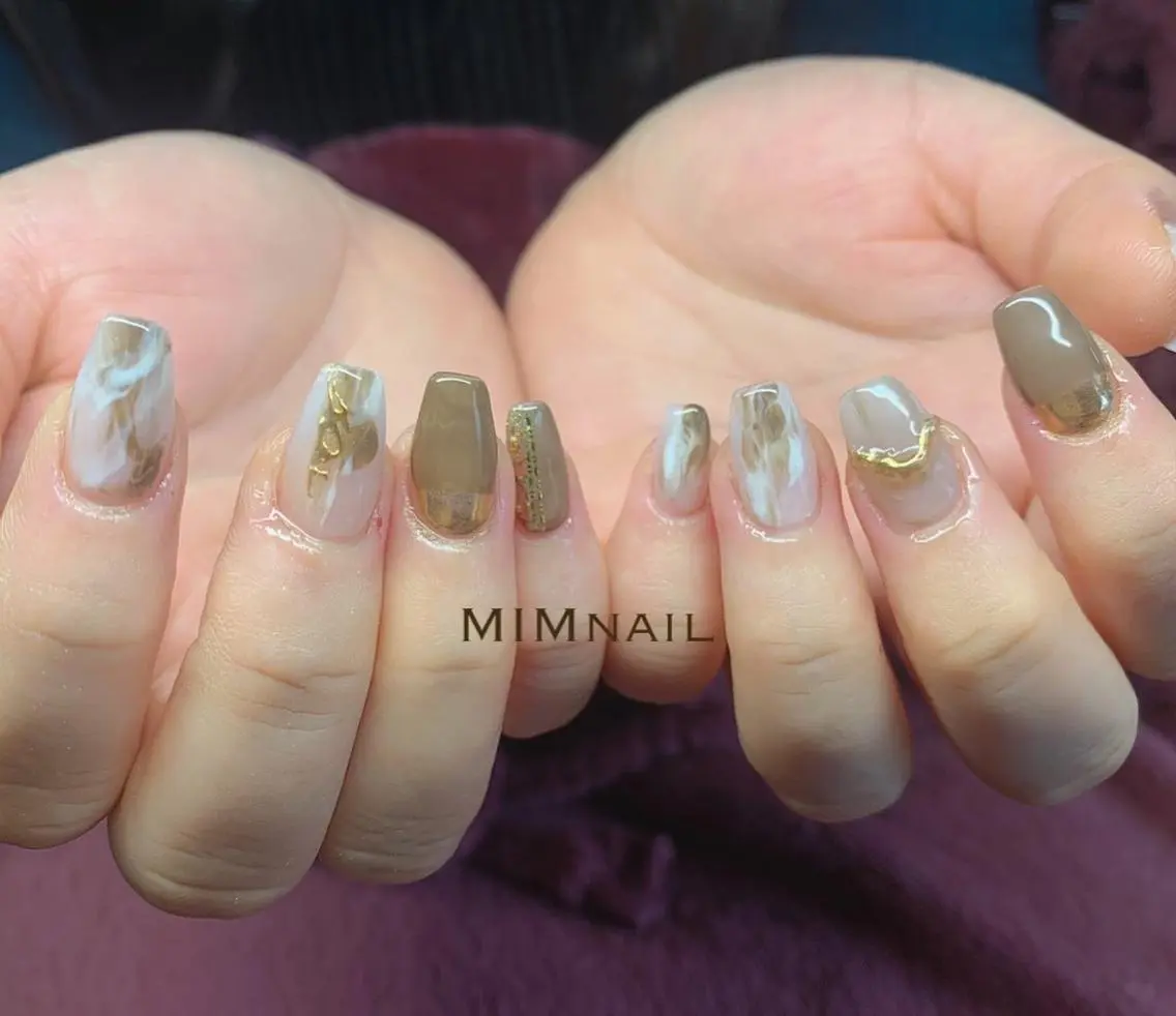 ネイル 長さ出し ニュアンスネイル *・*MIMnail 1号店・*:・*のネイルデザイン