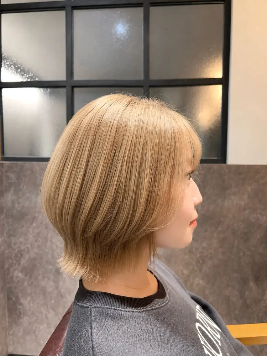 ショート ボブレイヤー ボブ レイヤーカット KEIJI 【モデル募集📍】のヘアスタイル