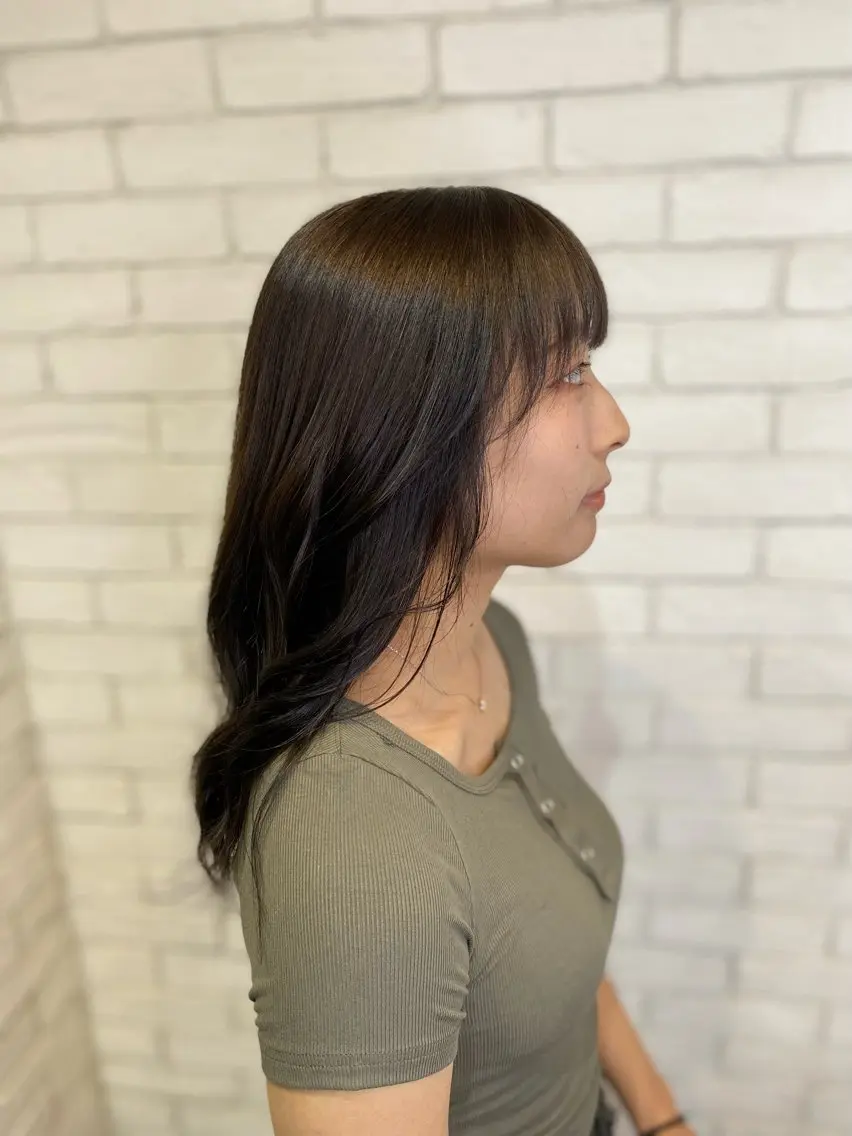 セミロング カラー カット ヘアカラー トリートメント ヨシダ フミノリのヘアスタイル