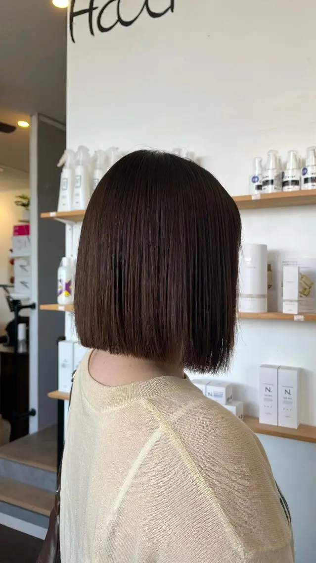ショート 縮毛矯正 比嘉 マリンのヘアスタイル