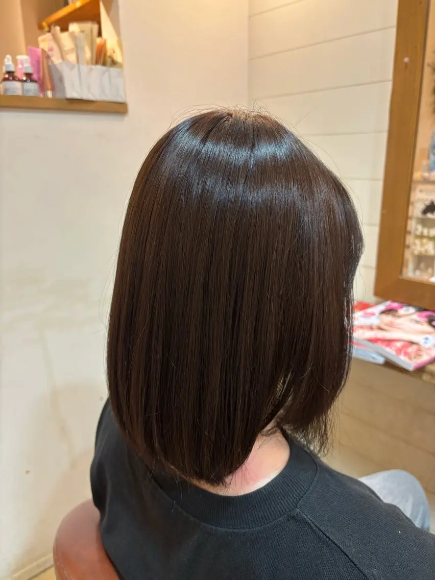 ミディアム カット ヘアカラー トリートメント 阿佐ヶ谷 宇田川 かなのヘアスタイル