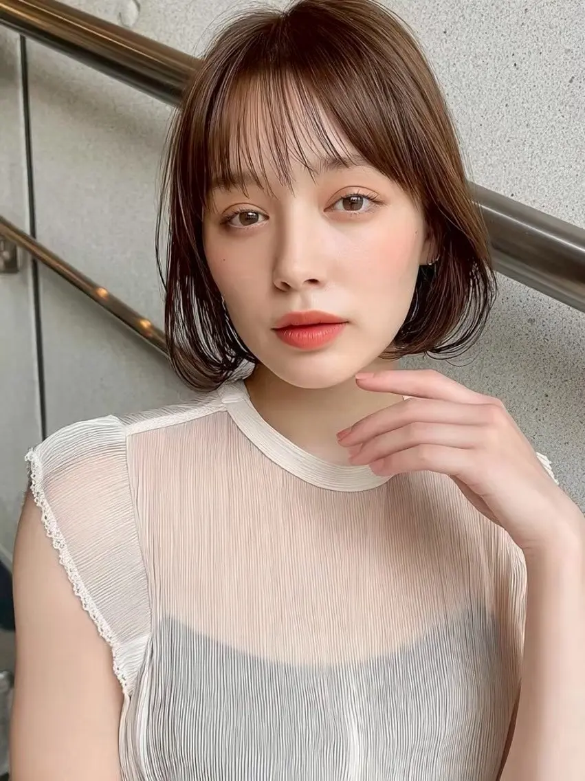 ミディアム カラー 透明感カラー カット ヘアカラー トリートメント りきと🦋髪質改善/ 縮毛矯正/艶カラーのヘアスタイル