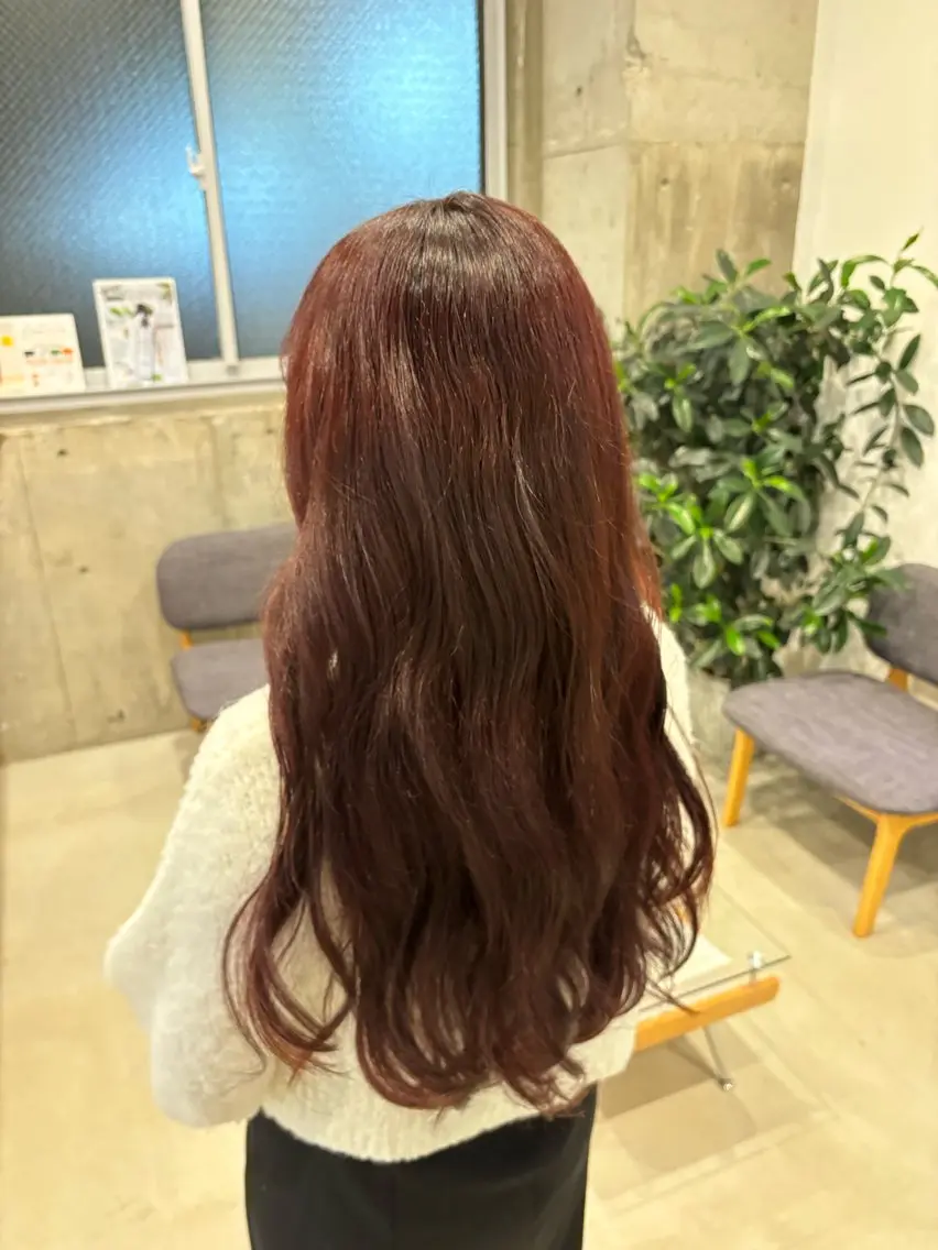 ロング ピンクブラウン レイヤーカット🥀/ 大曽根🤍yuukaのヘアスタイル