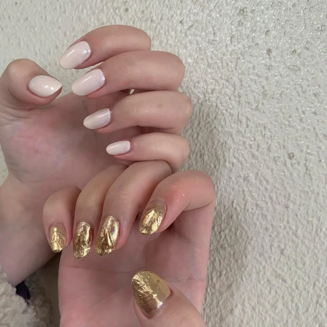 【hand】アシメ♡5本design×ワンカラー(sampleからお選び下さい)【オフ・ケア込み】の写真
