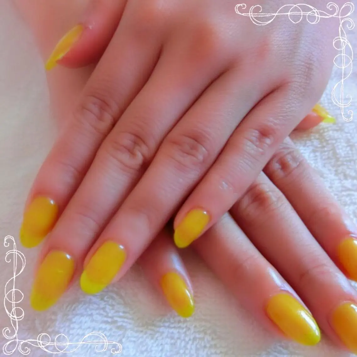 ネイル ワンカラーネイル 黄色 Era nailのネイルデザイン