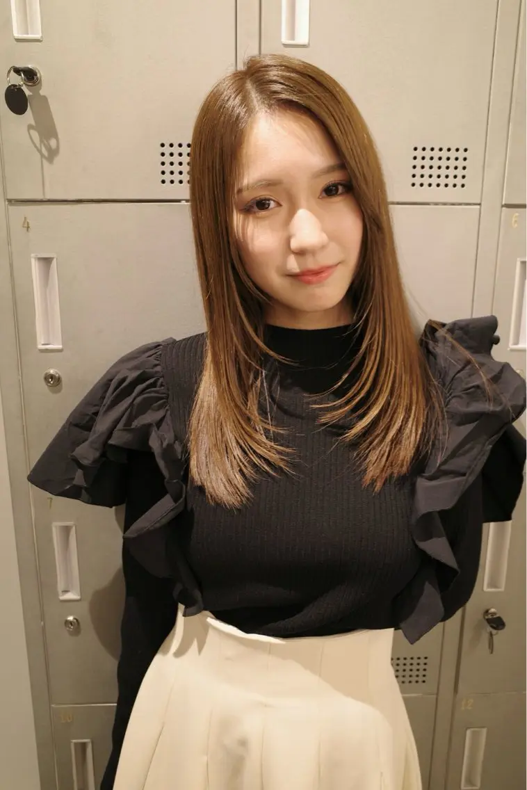 セミロング カット ヘアカラー 【天満1艶髪】潤艶/ 髪質改善🌹釣本竜哉のヘアスタイル