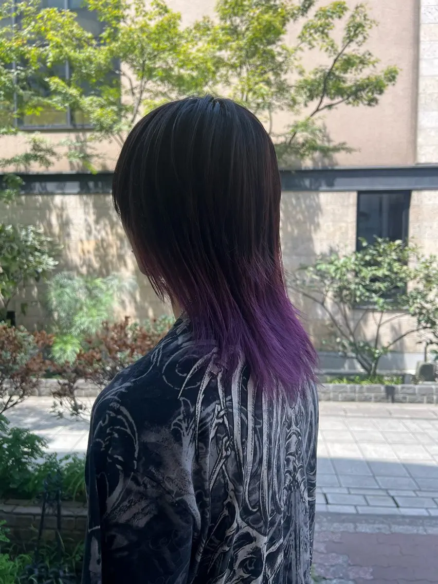 ショート カラー パープルカラー シルバー ヘアカラー Ⓜ️irai ✮のヘアスタイル