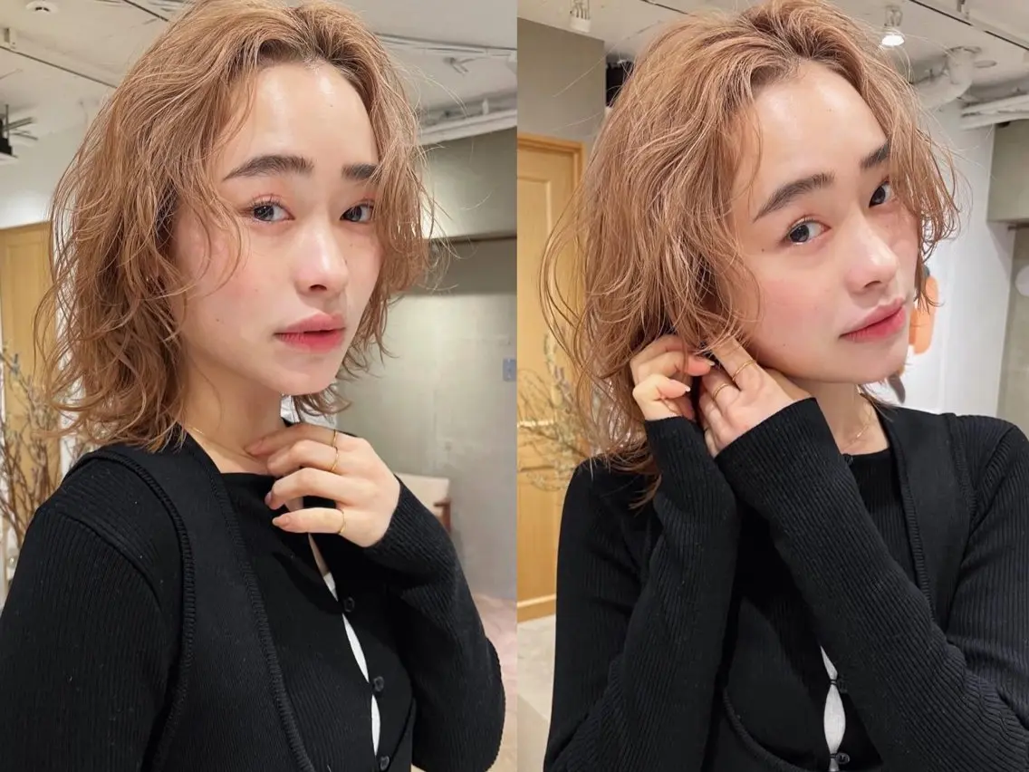 ショート カラー ベージュカラー 透明感カラー ダブルカラー ハイトーンカラー ボブ ヘアカラー ☪️ブリーチ特化施術 /レイヤー🪽aiのヘアスタイル