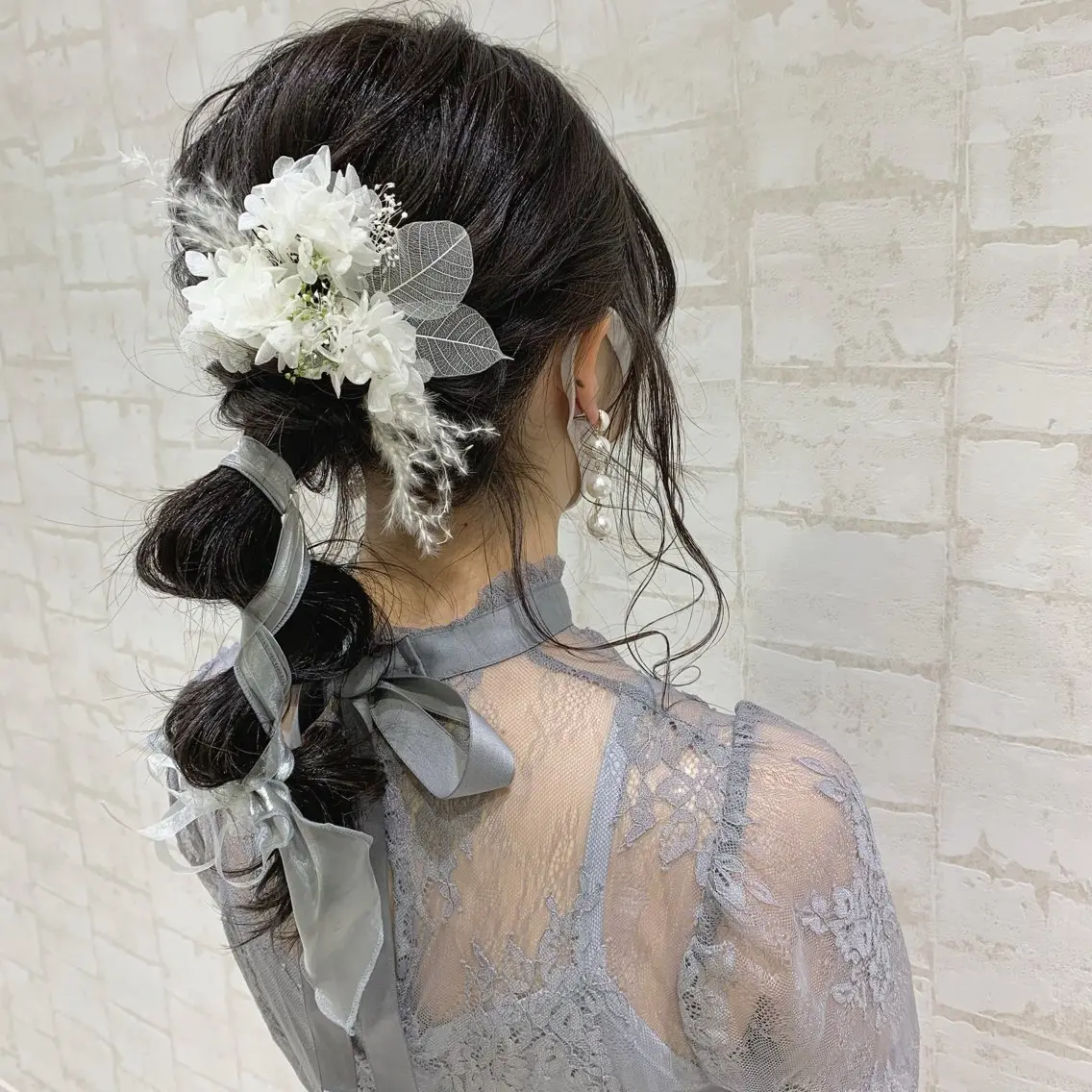 【結婚式や二次会など🤍】お呼ばれまとめ髪or編みおろし アレンジ‪⋆˚ʚɞ (※飾り持参)の写真