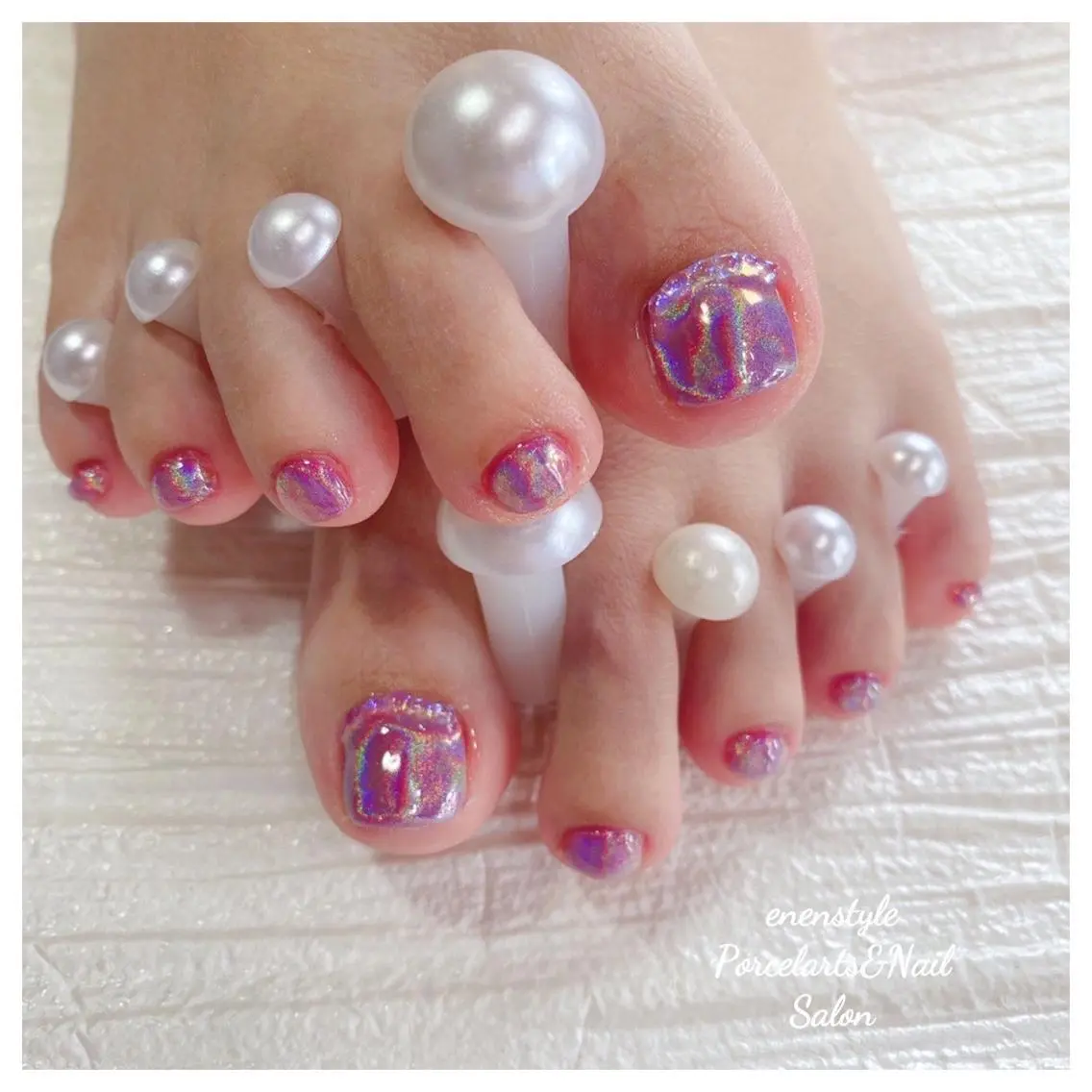 ミディアム ネイル 🐾enen style 🐾のネイルデザイン