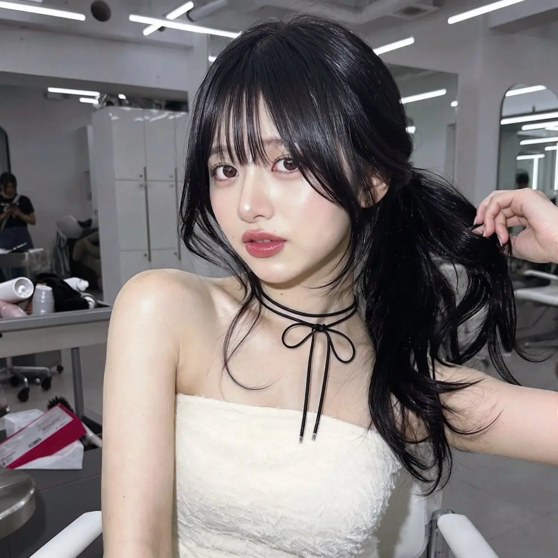 ロング カラー 顔周りカット レイヤーカット カット ヘアカラー トリートメント ヘッドスパ ヘアセット 盛れるベージュ✨韓国 レイヤーkanatoのヘアスタイル