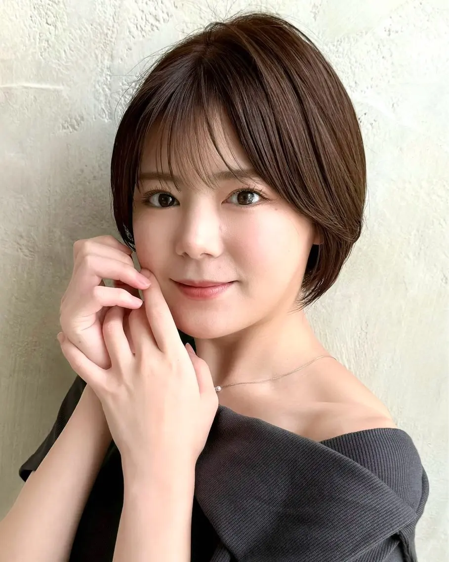 ショート カラー カット ヘアカラー トリートメント 💍新宿ショート 💍岩田莉奈のヘアスタイル