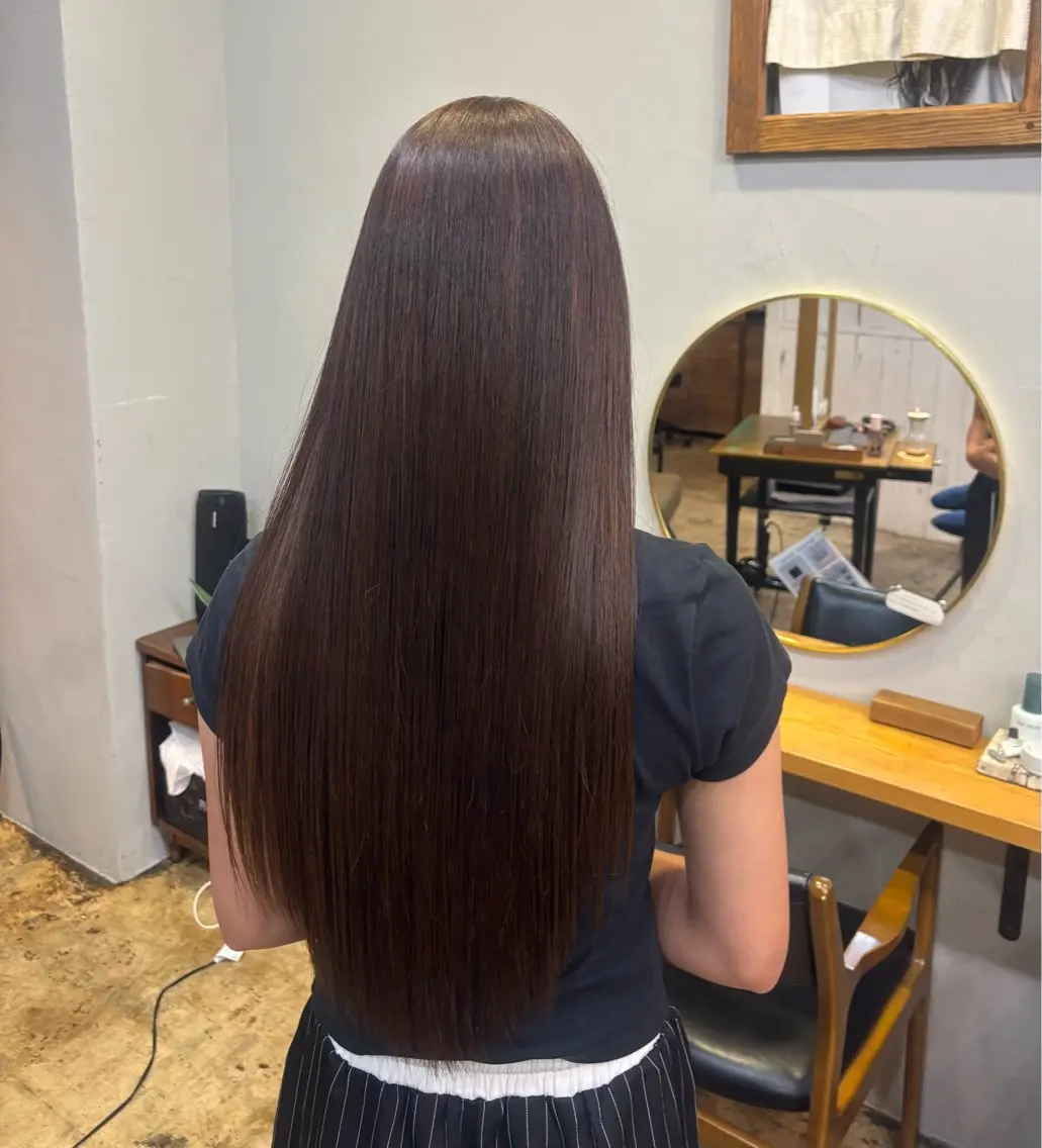 ロング カラー ブラウンカラー チョコレートブラウン ruup Rell スズカのヘアスタイル