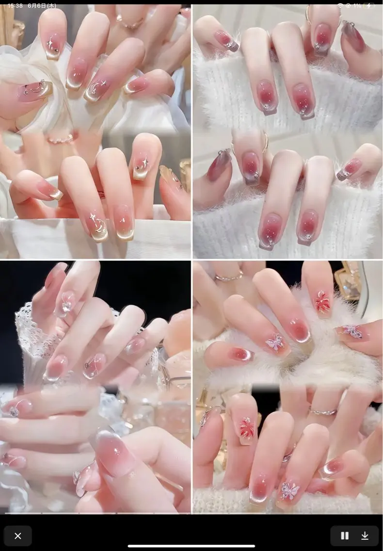 ミディアム ハンドネイル Hanaai Salon新大久保店のネイルデザイン