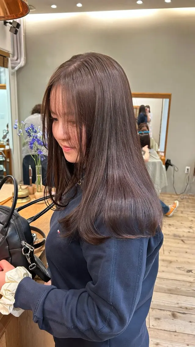 ロング カラー 透明感カラー トリートメント ブラウンカラー 🦔🪷なりたりみのヘアスタイル