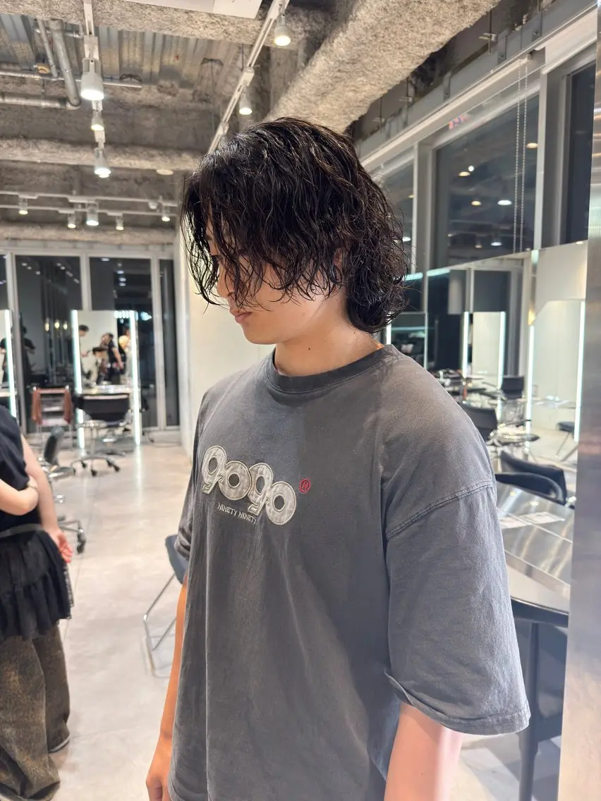 ミディアム パーマ カット パーマ 【fifth】永野 凌多/メンズパーマのヘアスタイル