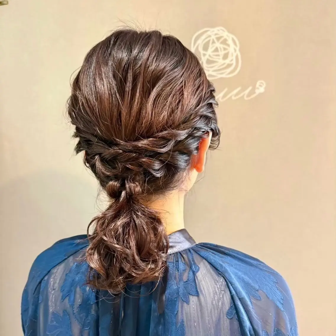 ミディアム ヘアアレンジ ハーフアップ 結婚式・ブライダル ボブ 褒められヘアメイク /‎ボブ女子🐶みおのヘアスタイル