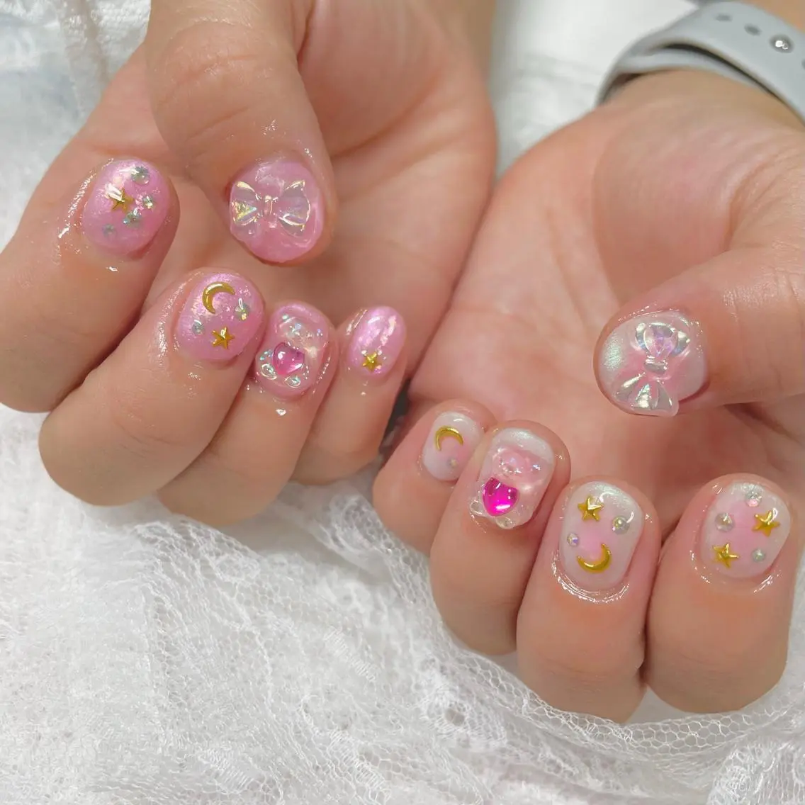 ネイル ジェルネイル ガーリー パラジェル J terrace Nailのネイルデザイン