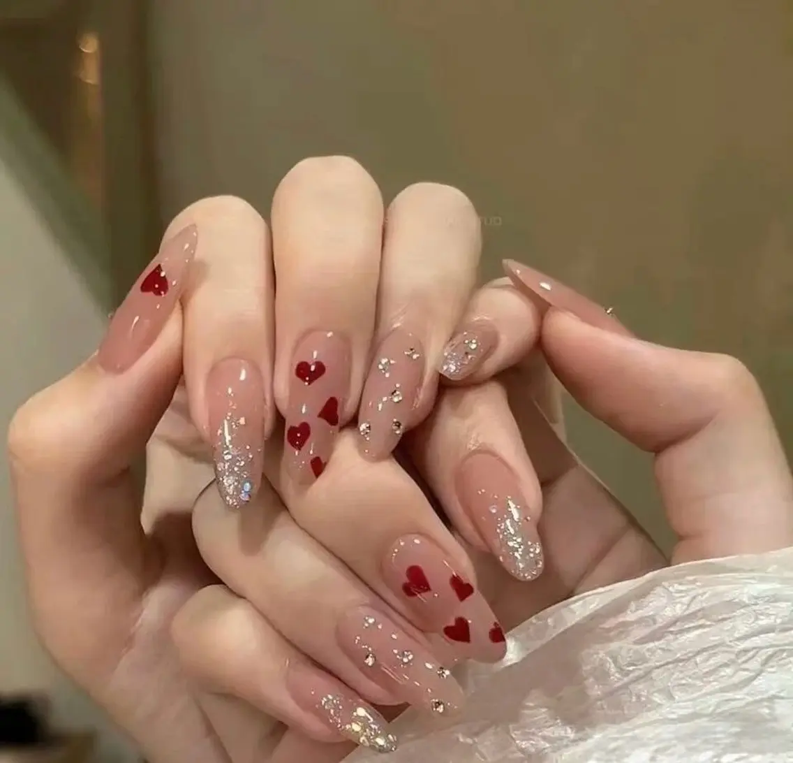 ❤️バレンタインネイル❤️持ち込み🉑の写真
