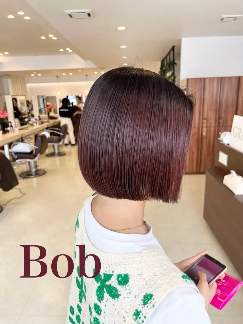 ショート カラー ボブ カット トリートメント カラー∫カット∫ 髪質改善🤍MIKUのヘアスタイル
